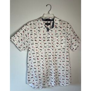 Eighty eight platinum men’s patriotic short sleeve button shirt size L #43-1339